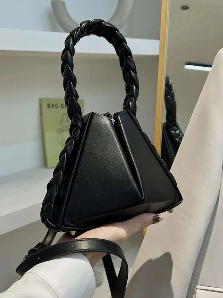 Classy Dimentional Braided Handbag