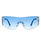 Rectangle Rimless CHIC Rhinestone Sleek Sunglasses