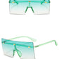 Rimless Retro Square Oversize Fashion Sunglasses