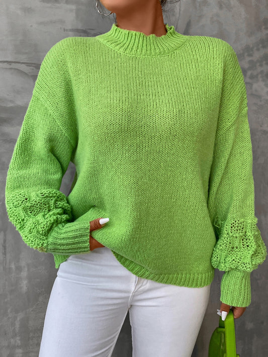 Mock Round Neck Oversize Sweater