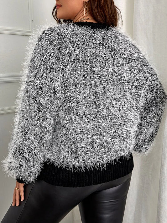 The Fluffy Knit Trim Sweater